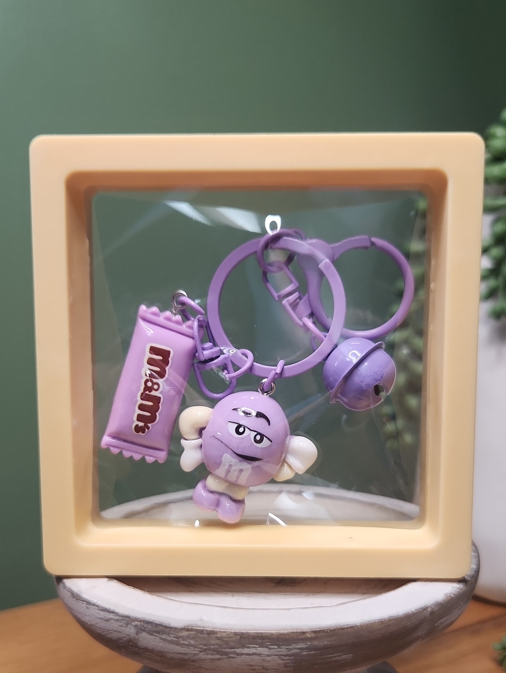 M & M Bag Charm/Key Chain, Purple